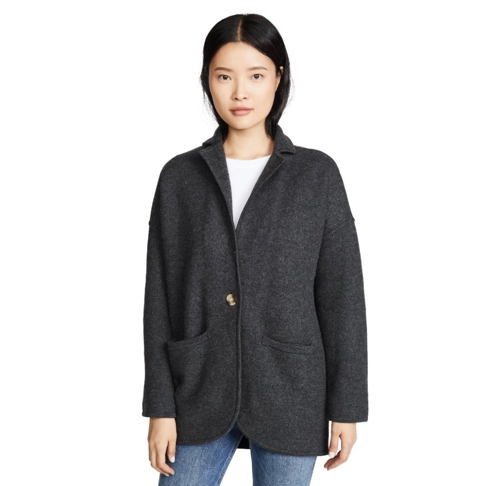 Madewell Saville Sweater Blazer (Charcoal)
